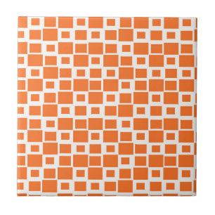 Muster der Retro-Orange-Quadrate Fliese
