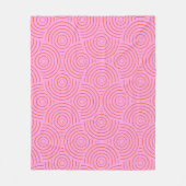 Muster der Retro Orange und Pink Groovy Lines Fleecedecke (Vorderseite)