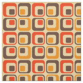 Muster der Retro-Quadrate - rot, braun und orange Stoff (Muster)