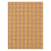 Muster der Retro-Quadrate - rot, braun und orange Tischdecke (Vorderseite)