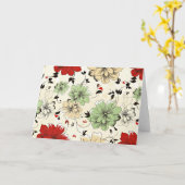 Muster der retroorientalischen Blume Karte (Gelbe Blume)