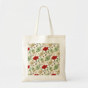 Muster der retroorientalischen Blume Tragetasche