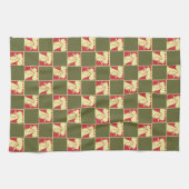 Muster der Rooster-Checkerboard Geschirrtuch (Horizontal)