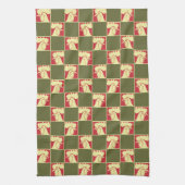 Muster der Rooster-Checkerboard Geschirrtuch (Vertikal)