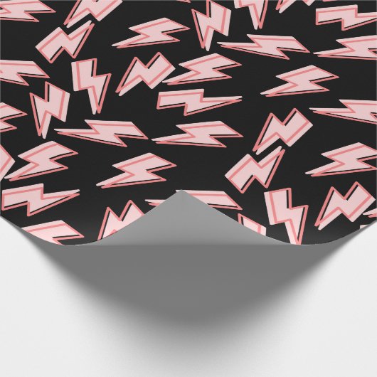 Muster der rosa Blitze Geschenkpapier (Ecke)