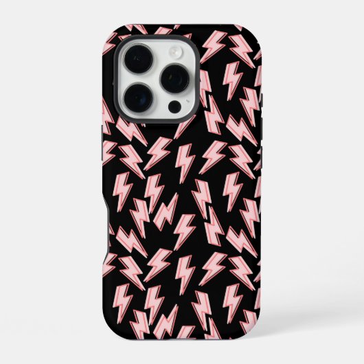 Muster der rosa Blitze iPhone Hülle (Rückseite)