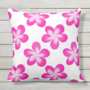 Muster der rosa Blume Kissen Für Draußen