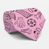 Muster der rosa Fußball-Ausrüstung Krawatte (Gerollt)