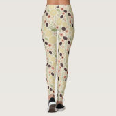 Muster der rosa grünen Blume Leggings (Rückseite)