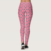 Muster der rosa Kreise Leggings (Rückseite)