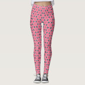 Muster der rosa Kreise Leggings (Vorderseite)