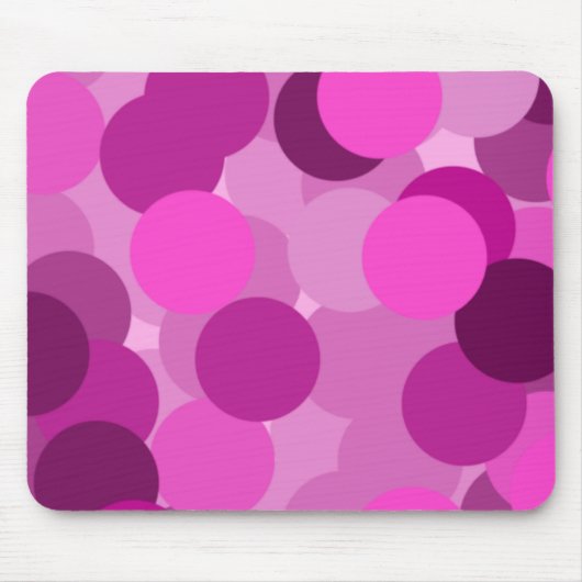 Muster der rosa Overlapping Circles Mousepad (Vorne)