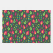 Muster der rosa Pflanze Geschenkpapier Set (Vorderseite 2)