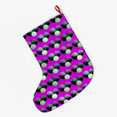 Muster der rosa Rasen, Großer Weihnachtsstrumpf (Rückseite (Hängend))