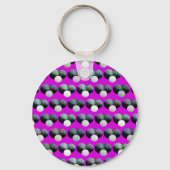 Muster der rosa Rasen, Schlüsselring Schlüsselanhänger (Rückseite)