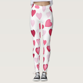 Muster der rosa roten Herzen Leggings