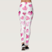 Muster der rosa roten Herzen Leggings (Rückseite)