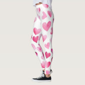 Muster der rosa roten Herzen Leggings (Links)