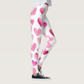 Muster der rosa roten Herzen Leggings (Rechts)
