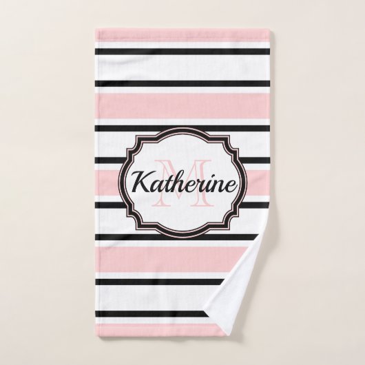 Muster der rosa Streifen Badhandtuch Set (Handtuch)
