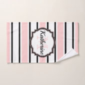 Muster der rosa Streifen Badhandtuch Set (Handtuch)