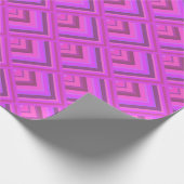 Muster der rosa Streifen Geschenkpapier (Ecke)