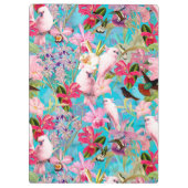 Muster der rosa Tropenvogel und der orchitischen B Klemmbrett (Rückseite)