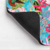 Muster der rosa Tropenvogel und der orchitischen B Mousepad (Ecke)