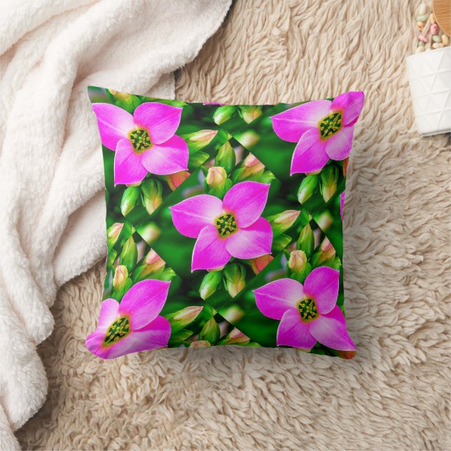 Muster der rosa tropischen Blume Kissen (Decke)