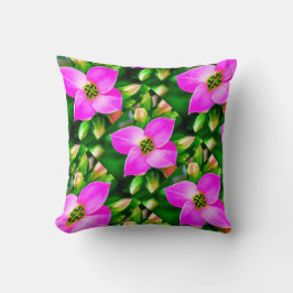 Muster der rosa tropischen Blume Kissen