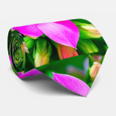 Muster der rosa tropischen Blume Krawatte (Gerollt)