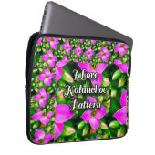 Muster der rosa tropischen Blume Laptopschutzhülle (Vorne Rechts)