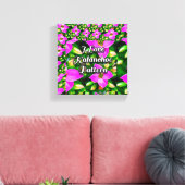 Muster der rosa tropischen Blume Leinwanddruck (Insitu (Wohnzimmer))