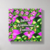 Muster der rosa tropischen Blume Leinwanddruck (Vorderseite)