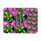Muster der rosa tropischen Blume Magnet (Horizontal)