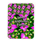 Muster der rosa tropischen Blume Magnet (Vertikal)