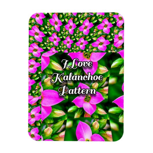 Muster der rosa tropischen Blume Magnet (Vertikal)