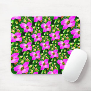 Muster der rosa tropischen Blume Mousepad