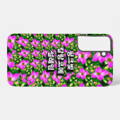Muster der rosa tropischen Blume Samsung Galaxy Hülle (Rückseite (Horizontal))