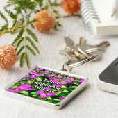 Muster der rosa tropischen Blume Schlüsselanhänger (Seite)