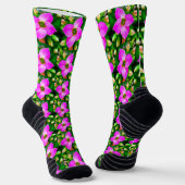 Muster der rosa tropischen Blume Socken (Gewinkelt)