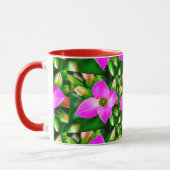 Muster der rosa tropischen Blume Tasse (Links)