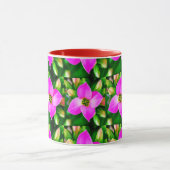 Muster der rosa tropischen Blume Tasse (Zentrum)