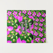 Muster der rosa tropischen Blume Wandteppich (Vorderseite (Horizontal))