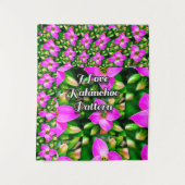 Muster der rosa tropischen Blume Wandteppich (Vorderseite)