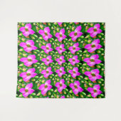 Muster der rosa tropischen Blume Wandteppich (Vorderseite (Horizontal))