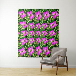 Muster der rosa tropischen Blume Wandteppich