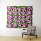 Muster der rosa tropischen Blume Wandteppich (Beispiel (Horizontal))