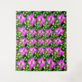 Muster der rosa tropischen Blume Wandteppich (Vorderseite)