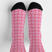 Muster der rosa Webblöcke Socken (Oben)